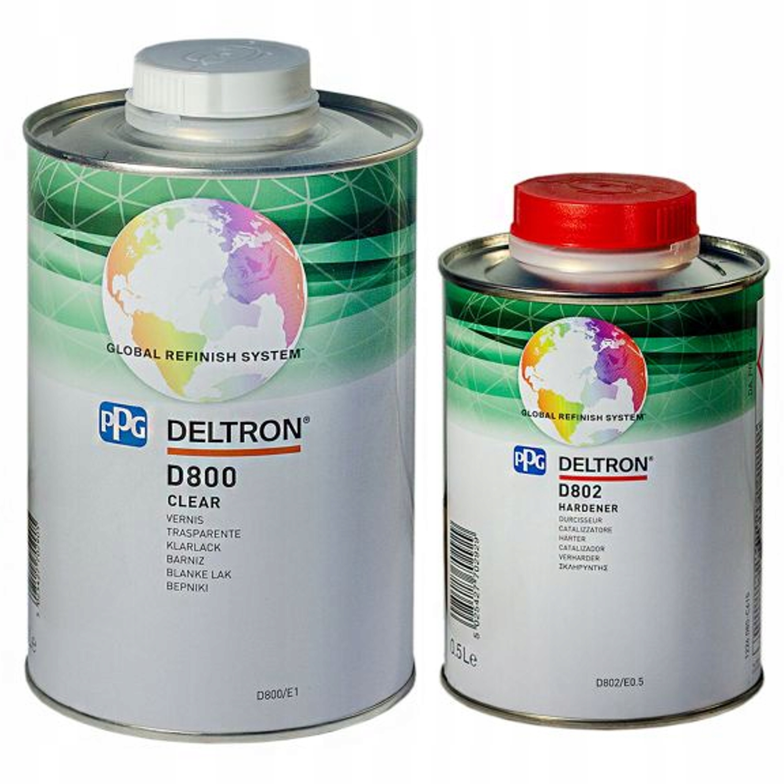 Lakier bezbarwny z utwardzaczem PPG D800/E1 1+0,5l Zestaw 6 kompletów - obrazek 2