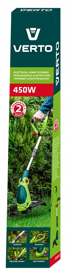 Kosa elektryczne Verto 104 cm 3 kg 450 W - obrazek 2
