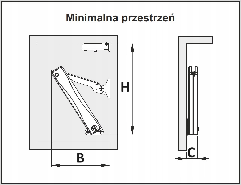 Podnośnik Easy Up STRONG Sevroll 06213 mechaniczny klap frontów 5 - 6 kg - obrazek 5