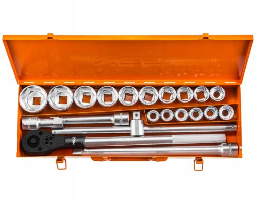 Klucze nasadowe 3/4", zestaw 21 szt.