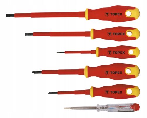 Wkrętaki 1000V + próbnik 125-250V zestaw 6 szt