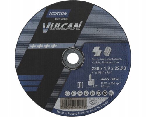 NORTON VULCAN TARCZA 230x1,9 METAL INOX / 1 szt.