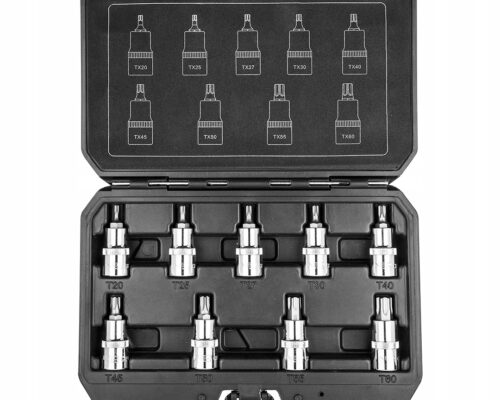 Końcówki Torx na nasadce 55 mm, zestaw 9 szt.