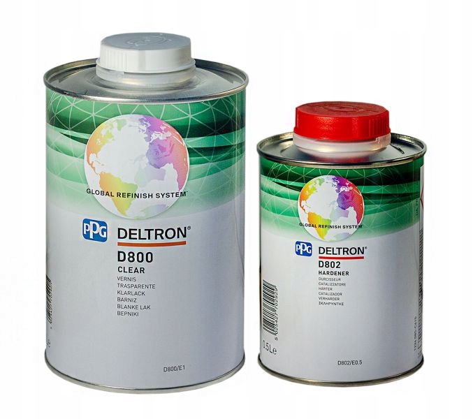 Lakier bezbarwny z utwardzaczem PPG D800/E1 1+0,5l Zestaw 6 kompletów - obrazek 3